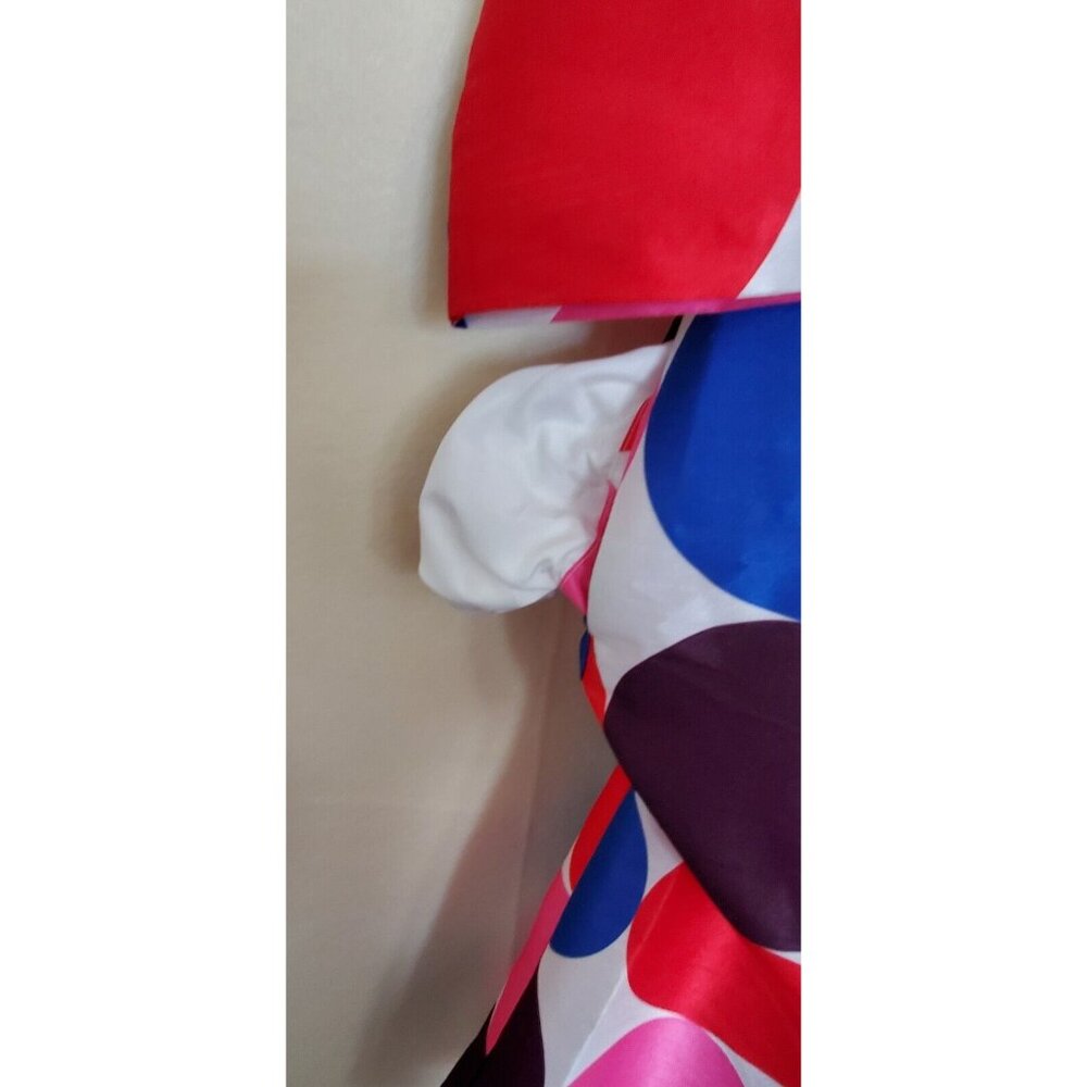 Wayward Fancies eShakti M 8 White Open Coat Large Colorful Polka Dots Pockets - Picture 7 of 14